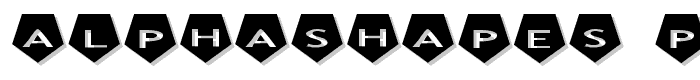 AlphaShapes pentagons 2 font